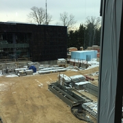 View of the Library and Future Green Space
